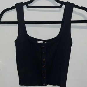 Immodel button down cropped tank (M)